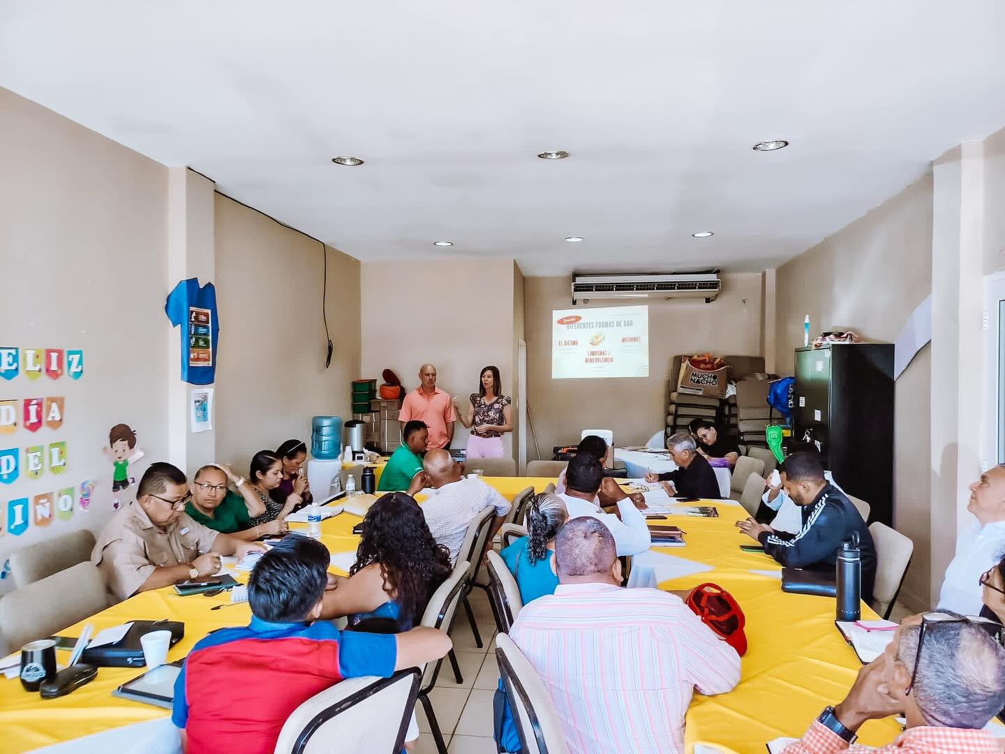 We were invited by our local presbyter to teach pastors about tithing, focusing on how leaders should model generous giving…. We threw in a little pop culture to make it light and fun and full of good conversation. We are thankful that our local leaders trust us enough to teach these amazing pastors. It’s an honor to serve beside them.