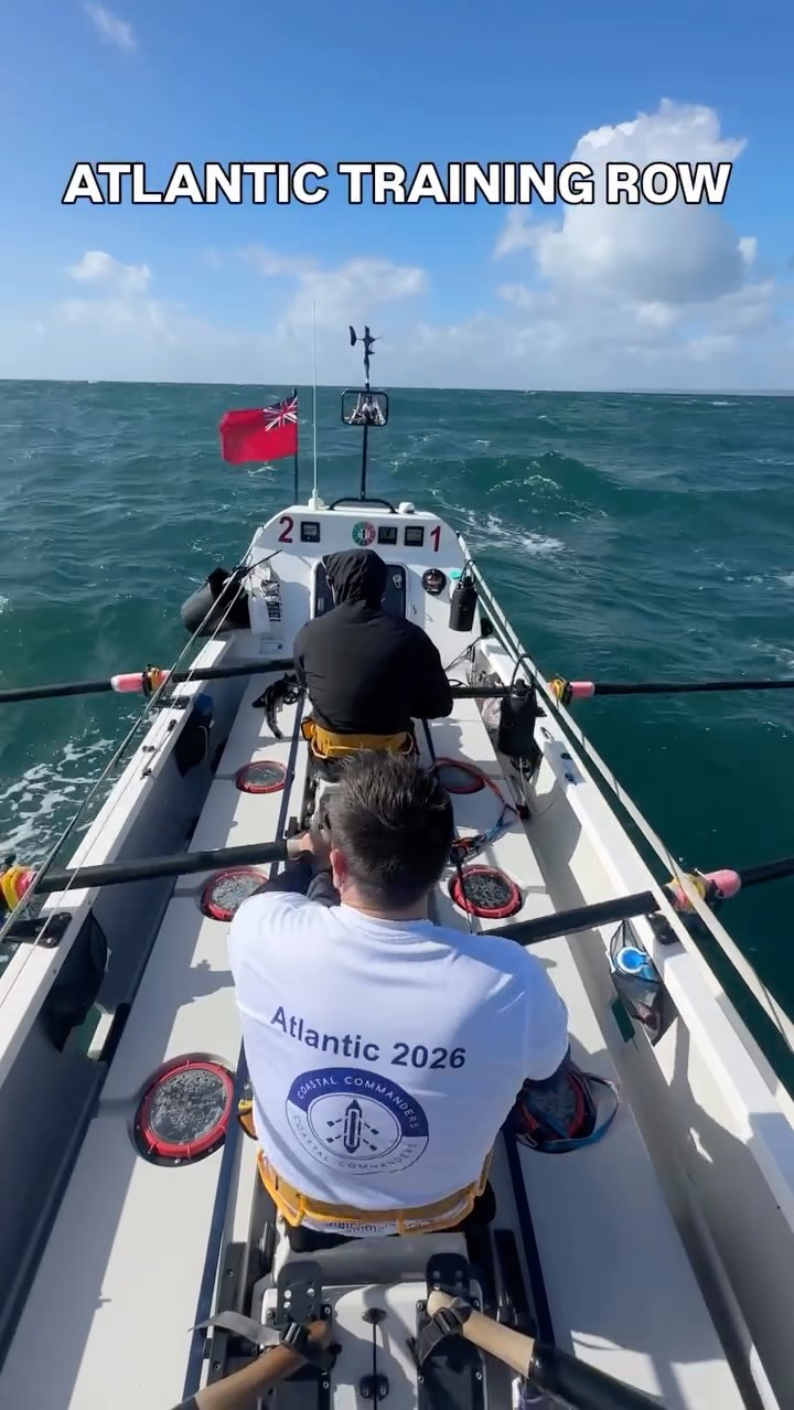 ATLANTIC TRAINING ROW - MARCH 26
Rowed 16 hours into a 10‑knot headwind and against the tide – 2 hours on, 1 hour off. Through the night, some calm seas, and a 4 am arrival in Porscatho for a brief rest.
Set off again as the wind built to 20 knots, sheltering in Fowey. Very bumpy night on the pontoon – Martin’s enjoyment was evident.
Rowing 3 up on the way back with tailwinds and sunshine all the way to Plymouth for the final slog.
3‑day March row complete. 9 months to race start.
#CoastalCommanders #AtlanticRow #OceanTraining #RowingLife