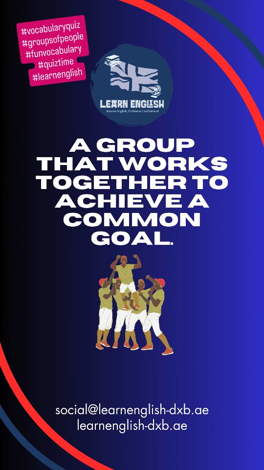 Try today's #vocabularyquiz on #groupsofpeople
Do you know this #peoplethemed vocabulary ?
#quiztime
#learnenglishwords