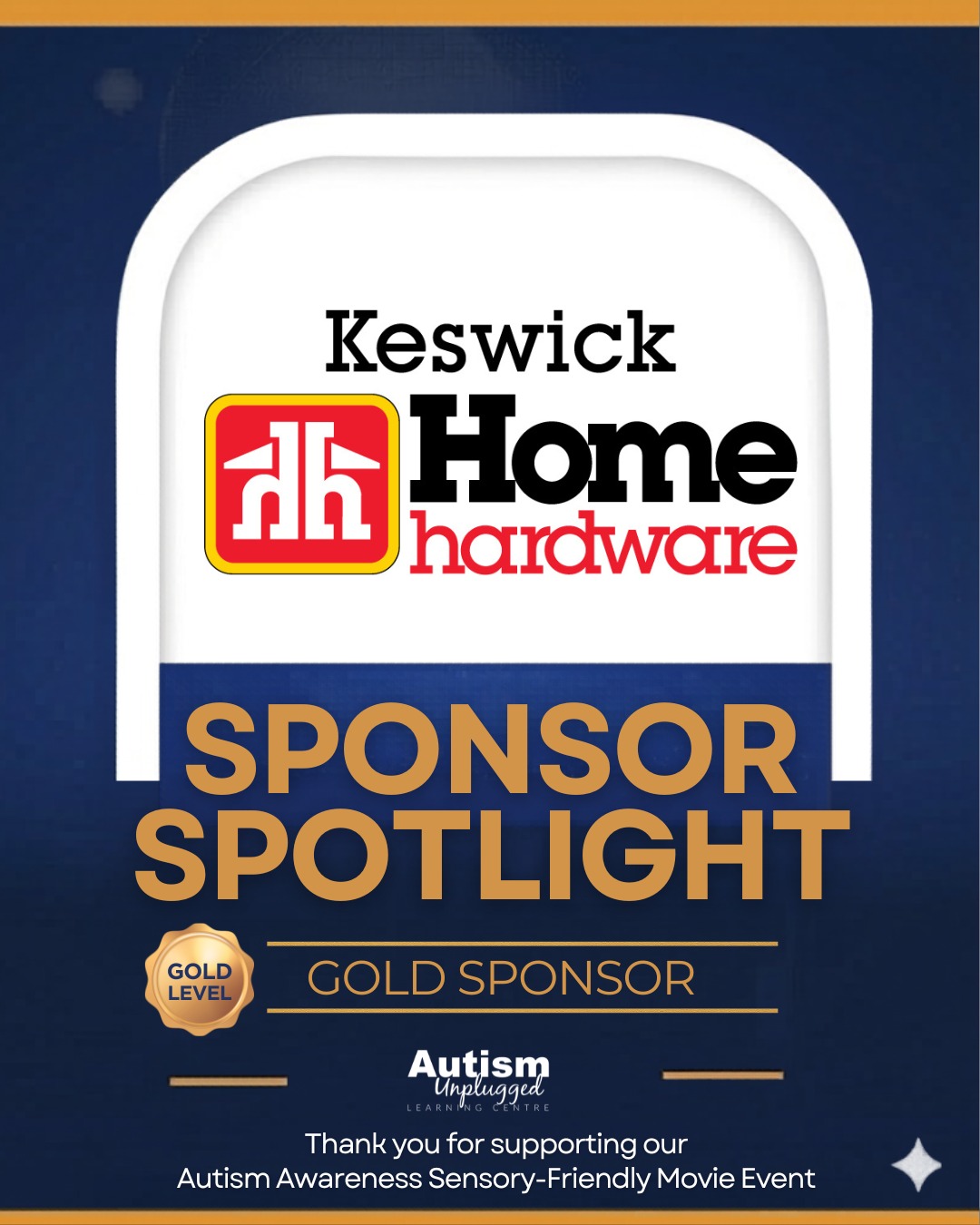 💛 Gold Sponsor Spotlight: Home Hardware Keswick 💛
For more than a decade, the Clee family—owners of Home Hardware Keswick—have stood beside Autism Unplugged Learning Centre as incredible supporters of our mission.
Their commitment to this community goes far beyond business. It shows up in the way they consistently give back, support local initiatives, and help create opportunities for families who need it most.
Because of partners like the Clee family, we’re able to create meaningful experiences—like our upcoming Sensory Friendly Movie Night—where families can feel included, supported, and truly welcomed.
This kind of long-standing support matters more than words can fully express.
We are so grateful to have Home Hardware Keswick as a Gold Sponsor and as part of the Autism Unplugged community.
Thank you for continuing to show what community leadership looks like. 💙
.
#InclusiveCommunity #AutismUnplugged #Keswick #pefferlaw #sutton #mountalbert #eastgwillumbury #ShopLocalGeorgina #Georgina #ExploreGeorgina #GeorginaMatters #GeorginaBusiness #AutismAwareness #SensoryFriendly