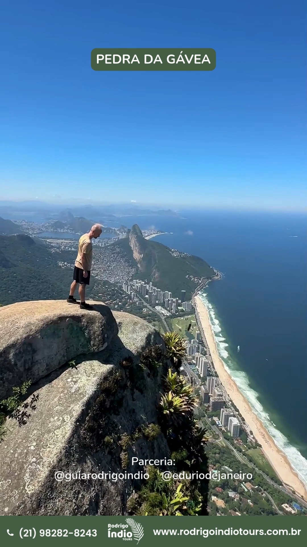 A trilha mais famosa e procurada do Rio e na minha opinião a melhor. Seja por todo o percurso com vistas incríveis, a sua dificuldade, escalada na Carrasqueira (ou rapel), sua imensidão e vista 360 graus da cidade de imponente montanha.
The most famous and sought-after trail in Rio, and in my opinion the best. Whether it's the entire route with incredible views, its difficulty, the climb on Carrasqueira (or rappelling), its immensity, and the 360-degree view of the city from an imposing mountain.
PEDRA DA GÁVEA:
https://www.rodrigoindiotours.com.br/pedra-da-gavea
AS MELHORES EXPERIÊNCIAS ESTÃO AQUI:
https://www.rodrigoindiotours.com.br/experiencias
MAIS UM DIA DE ÍNDIO
ANOTHER ÍNDIO DAY