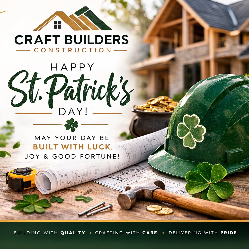 May the luck of the Irish be with youđ
@craftbuildersconstruction