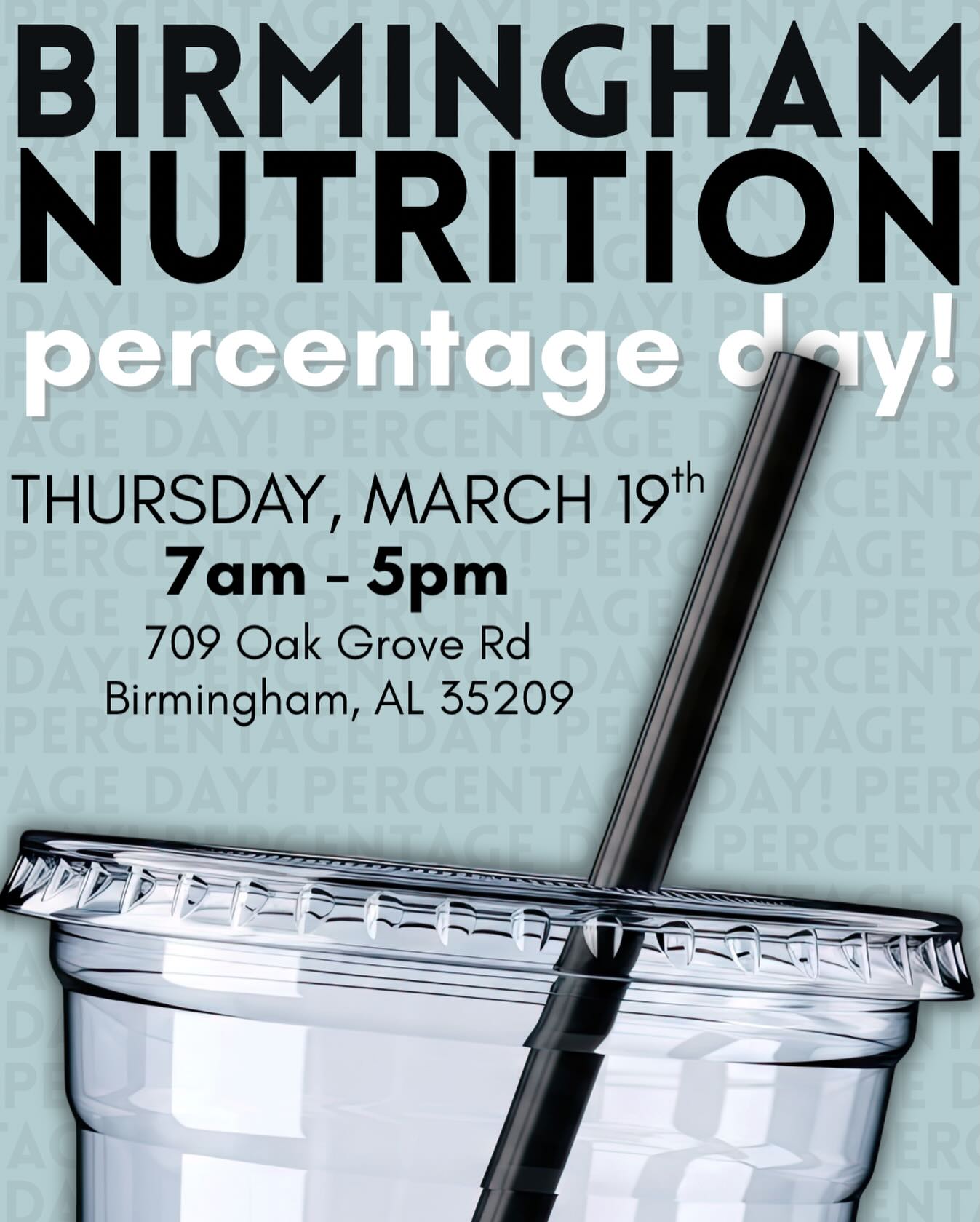 Stop by @birminghamnutrition on THURSDAY, MARCH 19th for a drink or shake and a portion of your purchase will go directly to Forge! Our percentage day is running from open to close so stop by on your way to class, after your workout, or while you’re out & about!