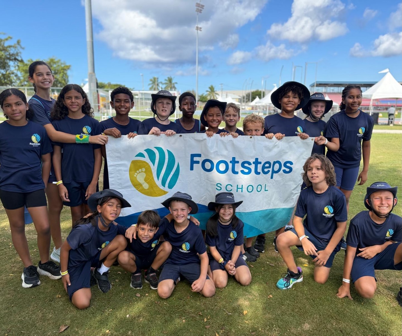 Footsteps at Inter-Primary & Secondary Athletics 🏃♂️🏅
Our Y2–Y7 students represented the school with determination and team spirit at the inter-primary and secondary athletics competition, taking part in javelin, shot put, long jump, relays, high jump, discus, sprinting, and long-distance events.
A huge well done to all of our athletes for their effort and sportsmanship throughout the week. Special congratulations to the students who made the finals in their events: Mariana, Chase, Matthew, Mason, Nicholas, John Kell, Gabbie, and Dinah. We are SO proud of you!
A special shoutout to Mariana, who placed 3rd in the final of the javelin throw, earning a bronze medal for her fantastic performance! 🥉
Thank you Miss Sarah for all of your hard work, organisation and coaching.