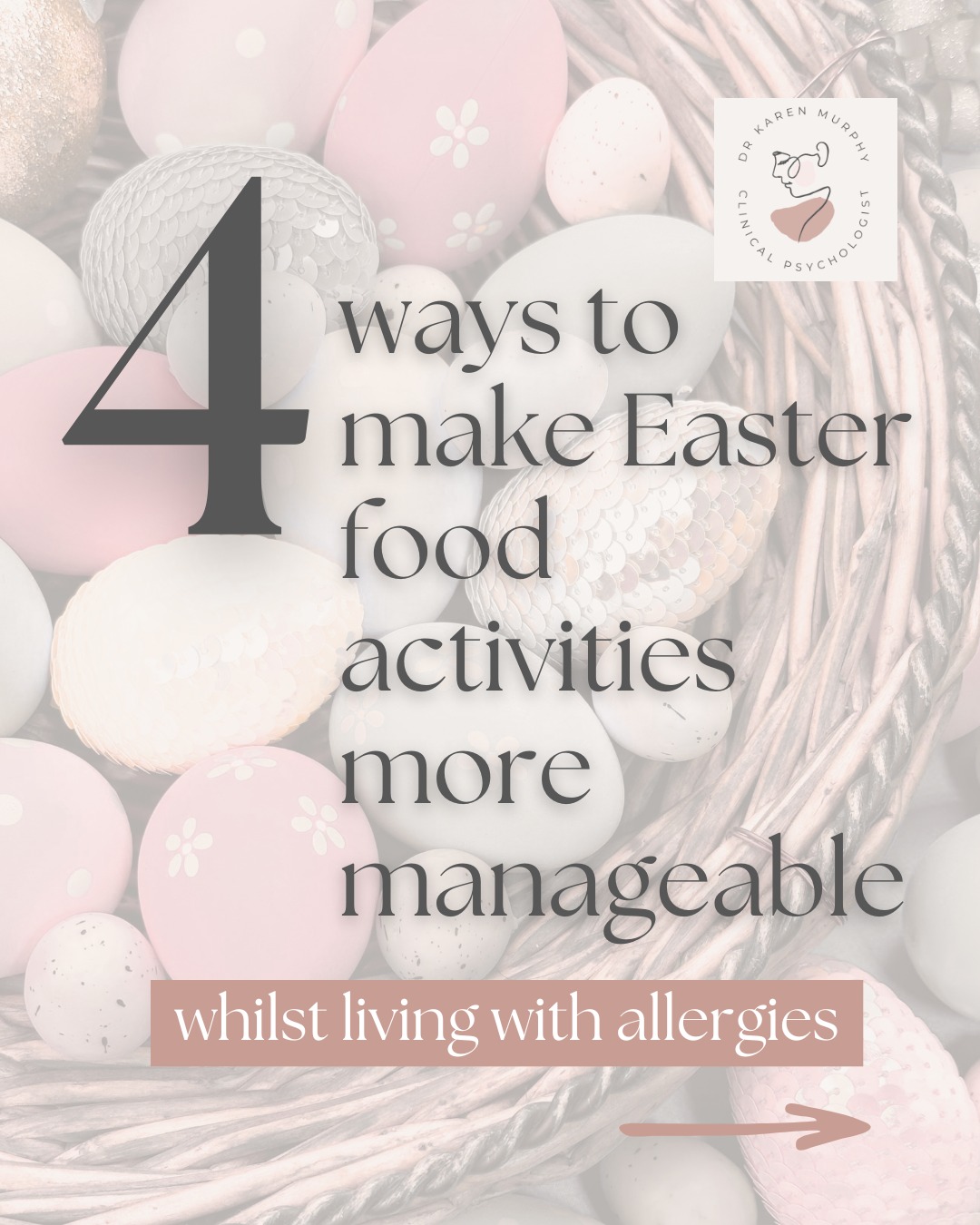 Easter can bring a lot of joy and for families living with allergies, it can also bring extra planning, decisions, and pressure.
Food-focused activities can heighten anxiety, especially when there’s uncertainty around ingredients, expectations, or inclusion. A little preparation can make these moments feel more manageable and help children feel safer and more included.
These are ways to reduce stress and keep the focus on connection.
Save this if Easter food activities are part of your plans this year.