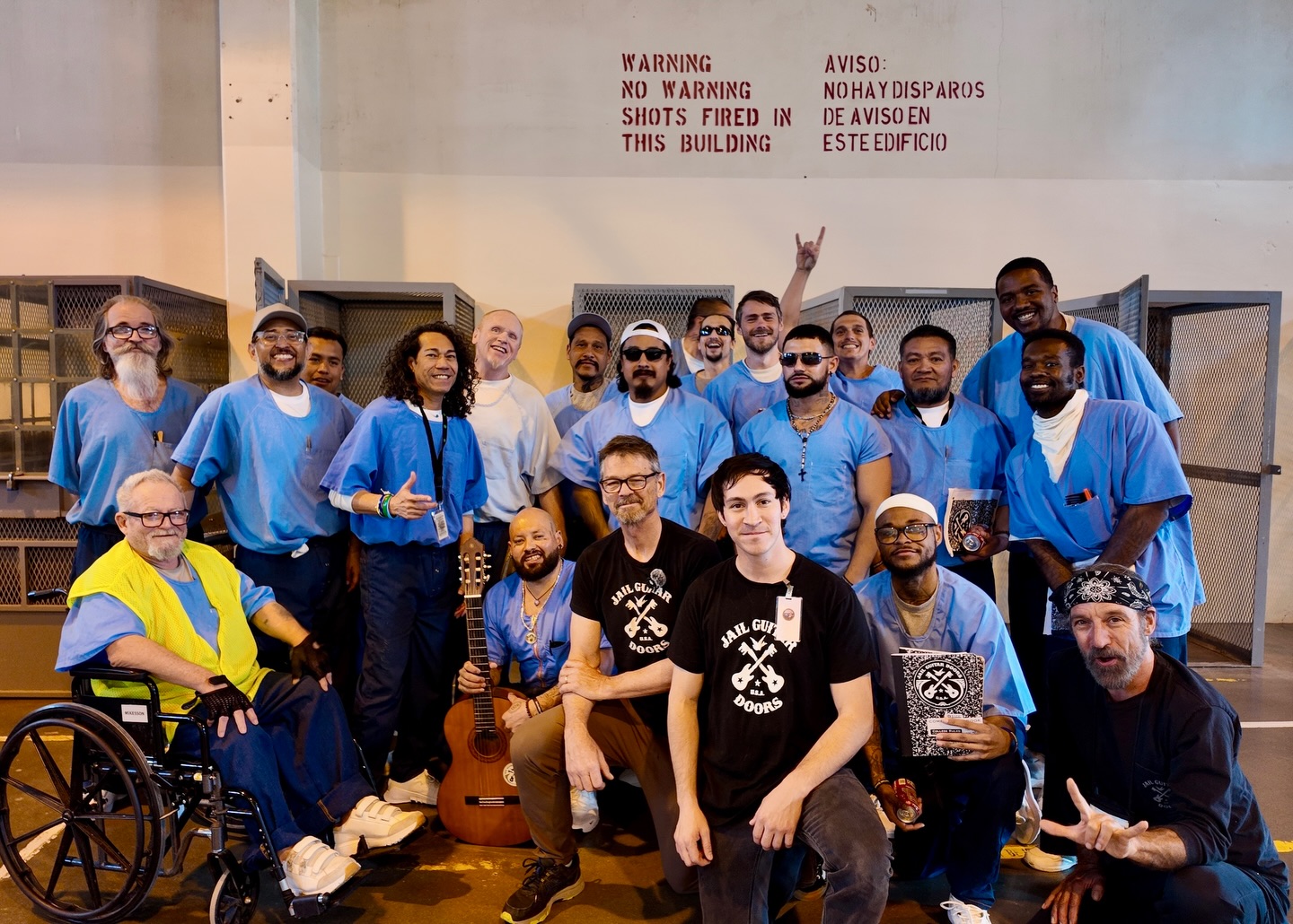 Last Friday, we had the honor of attending the JGD songwriting workshop graduation at Lancaster.
It was a full house, with participants able to invite a friend to celebrateâcomplete with performances, pizza, and cookies.
Huge shoutout to our Teaching Artists, Peter and Pedro, for showing up week after week and bringing their energy, talent, and heart to this program. â€ïžđ€đ»
.
.
#prisonreform #rehabilitation #musicinprisons #musicsaveslives #artsinprison