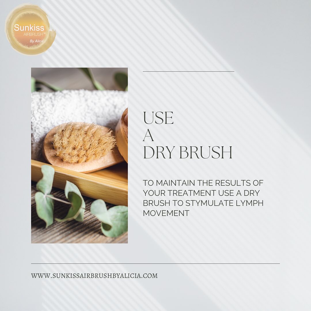 Dry brushing is one of the easiest ways to support your skin and your lymphatic system.
Best time to do it? Before you shower, on dry skin.
It helps exfoliate, stimulate circulation, and prep your body for a smoother, more even glow—especially before your airbrush™ tan.
Pro tip: If you have an airbrush™ tan appointment, the night before is ideal. Dry brush on dry skin, then shower and apply moisturizer while your skin is still damp. Avoid doing this the day of your appointment, as your skin should be clean and product-free.
Consistency is key. ✨
Have questions about this treatment? I’m always happy to explain.
#DryBrushing #AirbrushTanPrep #GlowingSkin #SunkissAirbrushByAlicia #WoodburyNY