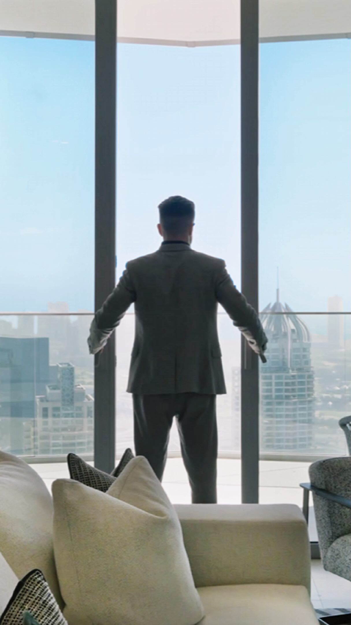 Floor-to-ceiling glass, layered woods, and penthouse views.
Developer: @livdevelopers