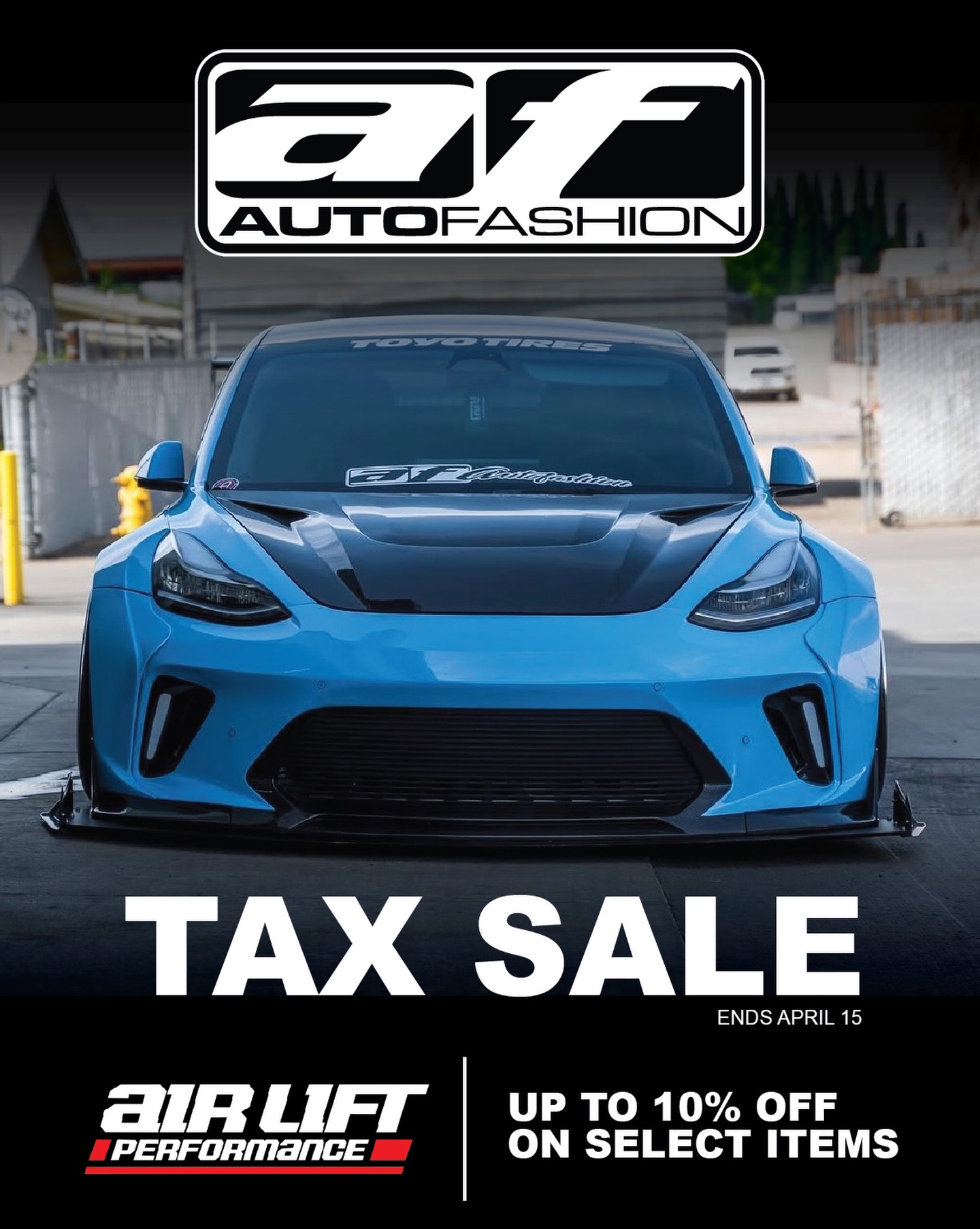It’s that time of year again! From now until April 15, we are offering up to 10% off of select items from Airlift. Been patiently waiting to get that air setup for your car? Now’s the perfect time to get it! Give us a call at the shop for pricing and to find out what discounts are available.