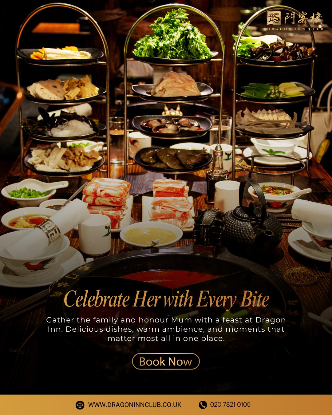 Show Mum how much she means with a feast made for sharing. Delicious flavours and family time make the perfect Mother’s Day gift. Reserve your table today and celebrate the Dragon Inn way.
#Dragoninclub #Sichuan #Sichuanhotpot #dimsum #london #pimilco #londonvictoria #buckinghampalace #chelsea #theatres