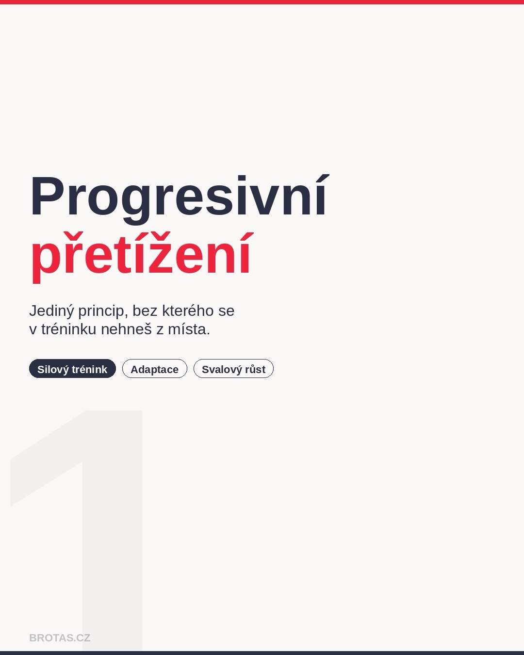 Proč stagnuješ v posilovně, a jak to změnit? 🤔💪🏽
Proč většina lidí v posilovně stagnuje? Protože dělají pořád to samé. Stejné cviky. Stejná váha. Stejný počet opakování. Měsíc co měsíc.
Říká se tomu absence progresivního přetížení. Je to jeden z nejlépe zdokumentovaných principů v celé sportovní vědě.
Projdi si carousel a zjisti:
👉🏽 co progresivní přetížení skutečně znamená,
👉🏽 5 konkrétních způsobů, jak progresovat (nejen přidávat kila),
👉🏽 nejčastější chybu, kterou vídám u klientů každý týden.
Celý článek s vědeckým pozadím 👉🏽 odkaz v BIO.
#brotasfitness #progresivnipretizeni #silovytrenink #svaly #věda
www.brotas.cz/blog