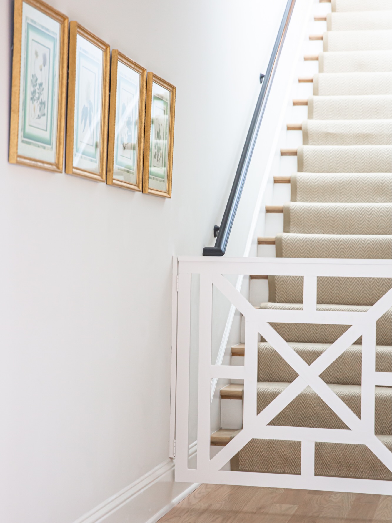 Back staircase details, but make them special. ✨
Inspired by a client’s trip to Blackberry Farm, this custom gate brings a touch of that quiet, countryside charm home—proof that the best design ideas often start with a great trip! 👩🌾✈️