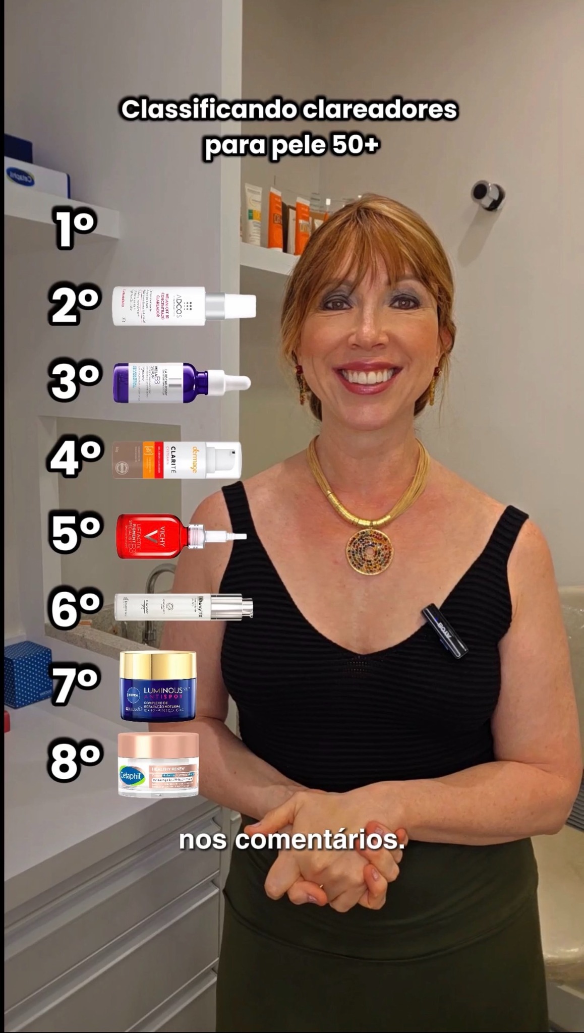 Listei meu TOP 10 dos clareadores para pele 50+ que mais amo mas o PRIMEIRO eu só revelei nos comentários...