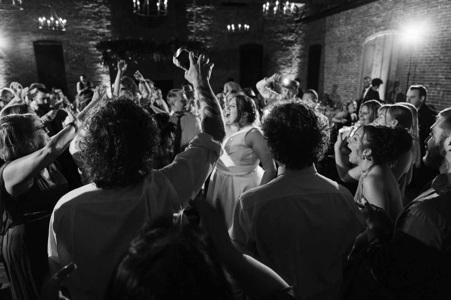 Packed house! #3WESTweddings | 📸 @laurenfisherphotography | venue: @corkfactoryhotelweddings