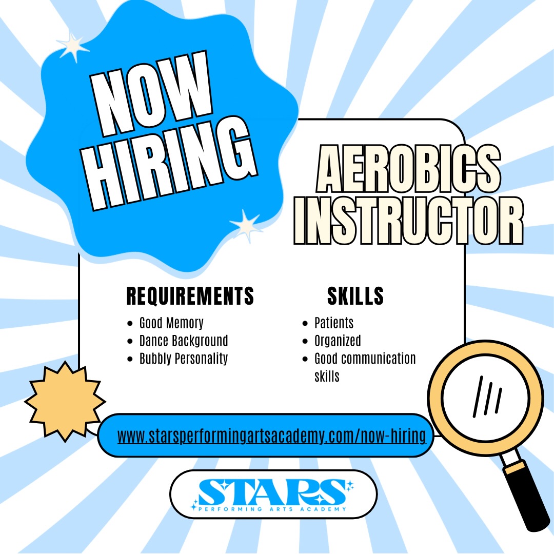 A huge congratulations to Brianna, who will soon be off to Melbourne to chase her Diploma of Creative Arts — and we couldn’t be prouder! 🎬✨ As she spreads her wings, we’re looking for a new coach to join our STARS team. Could it be you?
https://www.starsperformingartsacademy.com/now-hiring