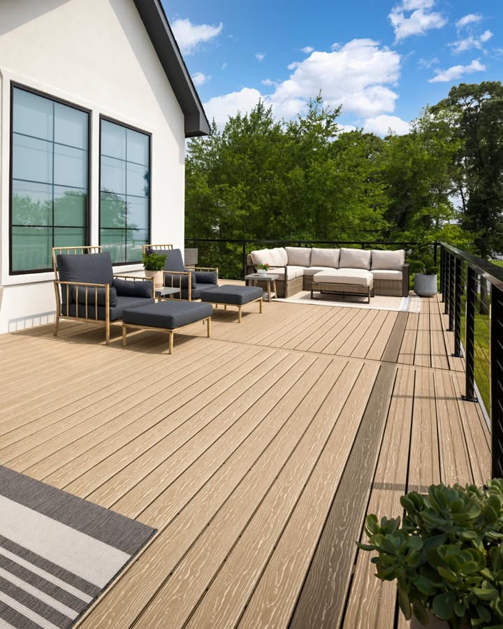 When clients ask about long-term care for composite decking, the answer is refreshingly simple. MoistureShield's solid core engineering protects against moisture damage and insects, ensuring the deck stays structurally sound for decades. This peace of mind is why homeowners see composite decking as a lasting investment. Contact us to learn more.
http://www.hobartlumber.com/
(219) 945-3031
📷 : Vision Line in Moccachino and Spanish Leather
