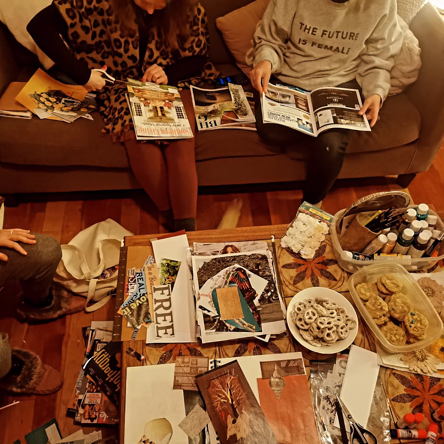 I've spent a decade creating spaces and community around what I've always needed for myself: Belonging. Acceptance. Intimacy. What I know is a human need for us all.
Today I lean back to notice where I've been able to lean in and be loved and to love.
A short walk around the corner to my best friend.
An evening collaging with friends.
A game night with the hockey moms.
Sunday mornings in worship.
Monday evenings in Connect Group.
Long Tuesday lunches with my colleagues.
Monthly meetups with our writing group.
On retreats like The Exhale and Transcend.
I.am.surrounded.
I hope you know that you too can be surrounded by a community built by belonging, acceptance and intimacy. It's right here for you.