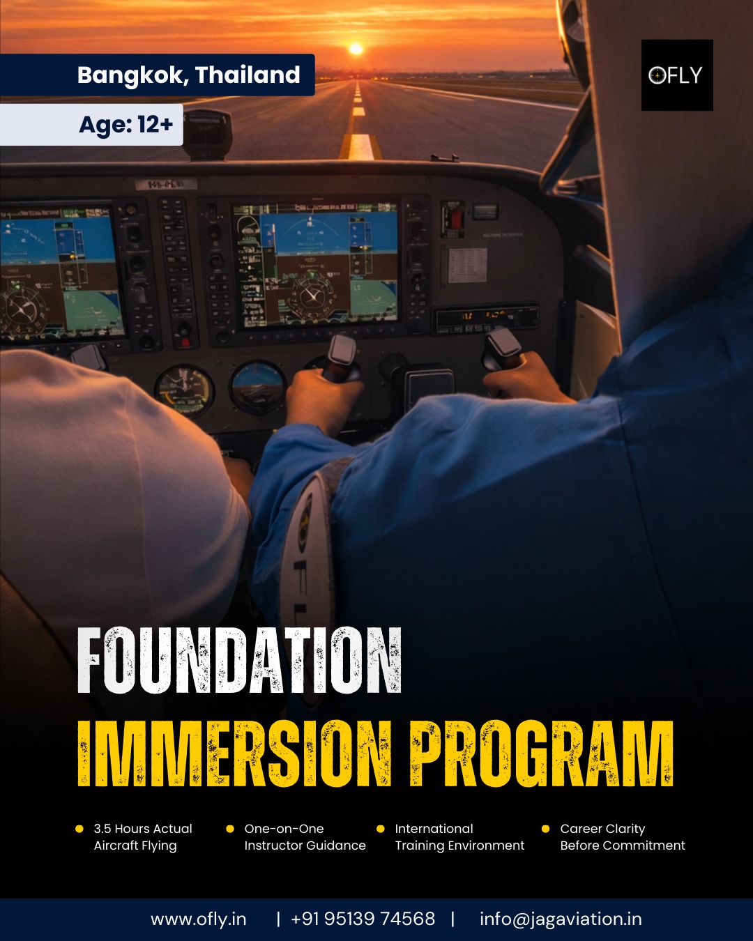 Step into aviation not as a spectator, but as a participant.
The Foundation Immersion Program by OFLY is where curiosity meets the cockpit. From ground school insights to real flight exposure, this is more than a program, it’s your step to get career clarity before commitment.
www.ofly.in
#ofly #aviationexperience #foundationprogram #futurepilots #learntofly #stemlearning #aviationjourney #aviationworkshop