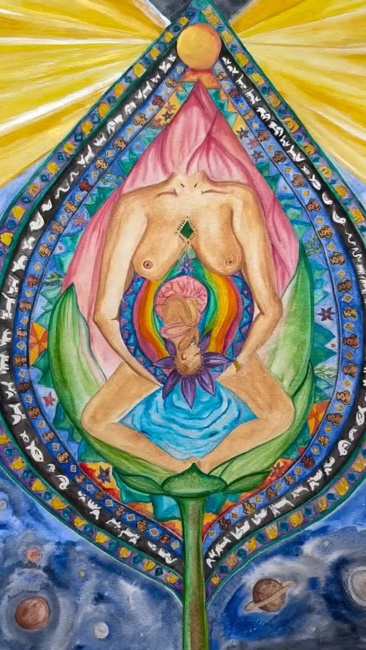 “Birth Plan” watercolor on paper. 2026