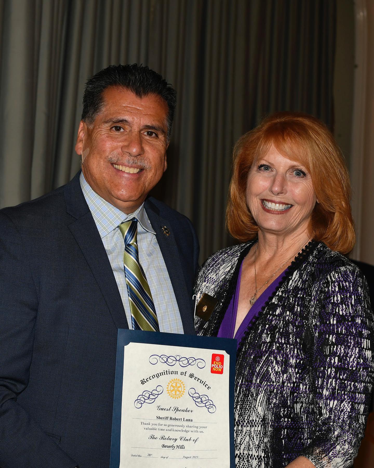 Each Monday, we get to hear from some of the most engaging speakers and leaders in various fields.
Our recent guests include Sheriff Robert Luna, Congressman Ted Lieu, Rotary District Governor Makiko Nakasone and music producer Mike Lloyd.
Thank you to Club President @llraffel and Speaker Chair @peterostroff for making our Mondays that much more exciting!
📸 Gidas Peteris