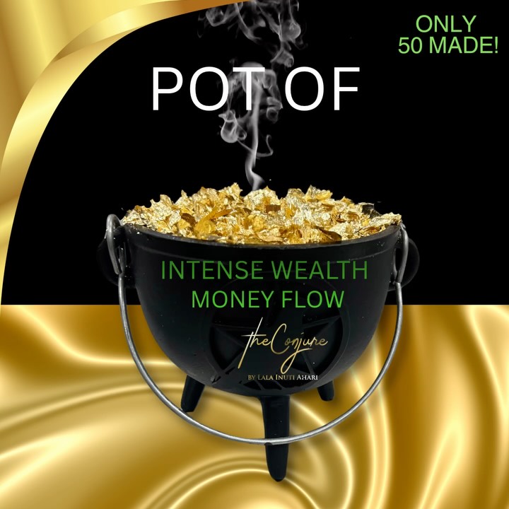 Gold is ABUNDANT, ROYAL AND RICH! Burn it! Due to the complexity in creating this pot, there are only 50 available 😅 TheConjure.com Use code: Omni
