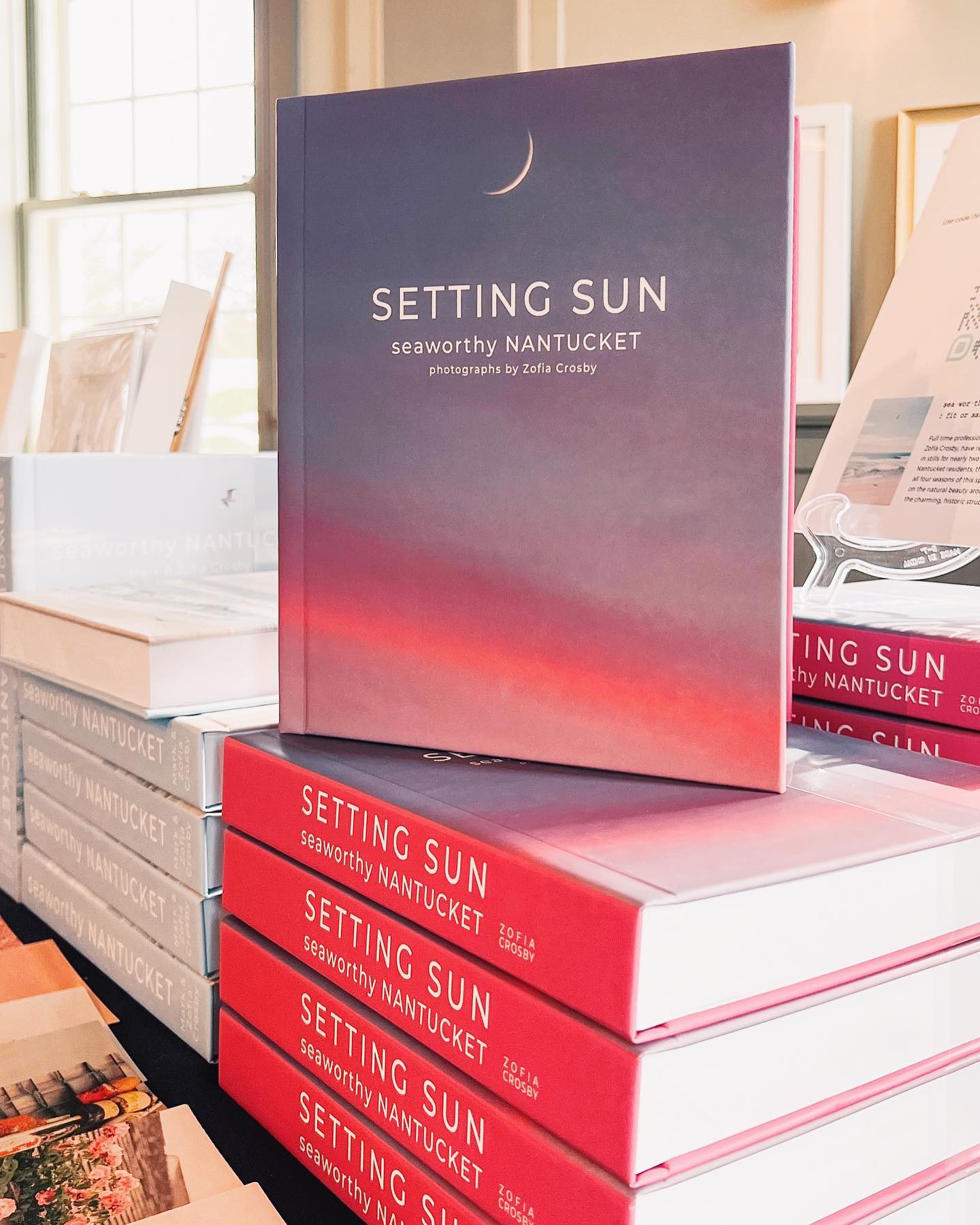 It’s here! My new book! 📕
This collection is a labor of love, spanning from this past fall through early spring, featuring Nantucket sunsets and moon rises. 🌙
I went out most evenings this past season with the intent of getting fresh air for an hour and being creative when I felt I was in a rut. I shared a lot of these in my IG stories @zofiaphoto with amazing feedback. My 100+ favorites are now available in the same coffee book format as my first book.
Swipe ➡️ for a preview!
Setting Sun, (as well as some new framed pieces), is available tonight at the Nantucket Dreamland during the Nantucket Photographers Network gallery and sale from 5-8pm at a special show price.
I’ll have the new book available for purchase online soon, so be sure to sign up for the newsletter at www.seaworthynantucket.com to get first dibs! 🌊
#nantucket #seaworthynantucket #nantucketphotographersnetwork #nantucketbook