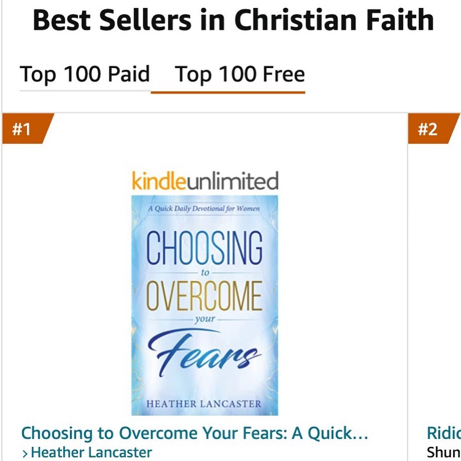 God is good! Choosing to Overcome Your Fears is the #1 Best Seller in multiple categories! Praise Jesus! Grab yours today at overcomingfeardevotional.com! #devotional #Bible