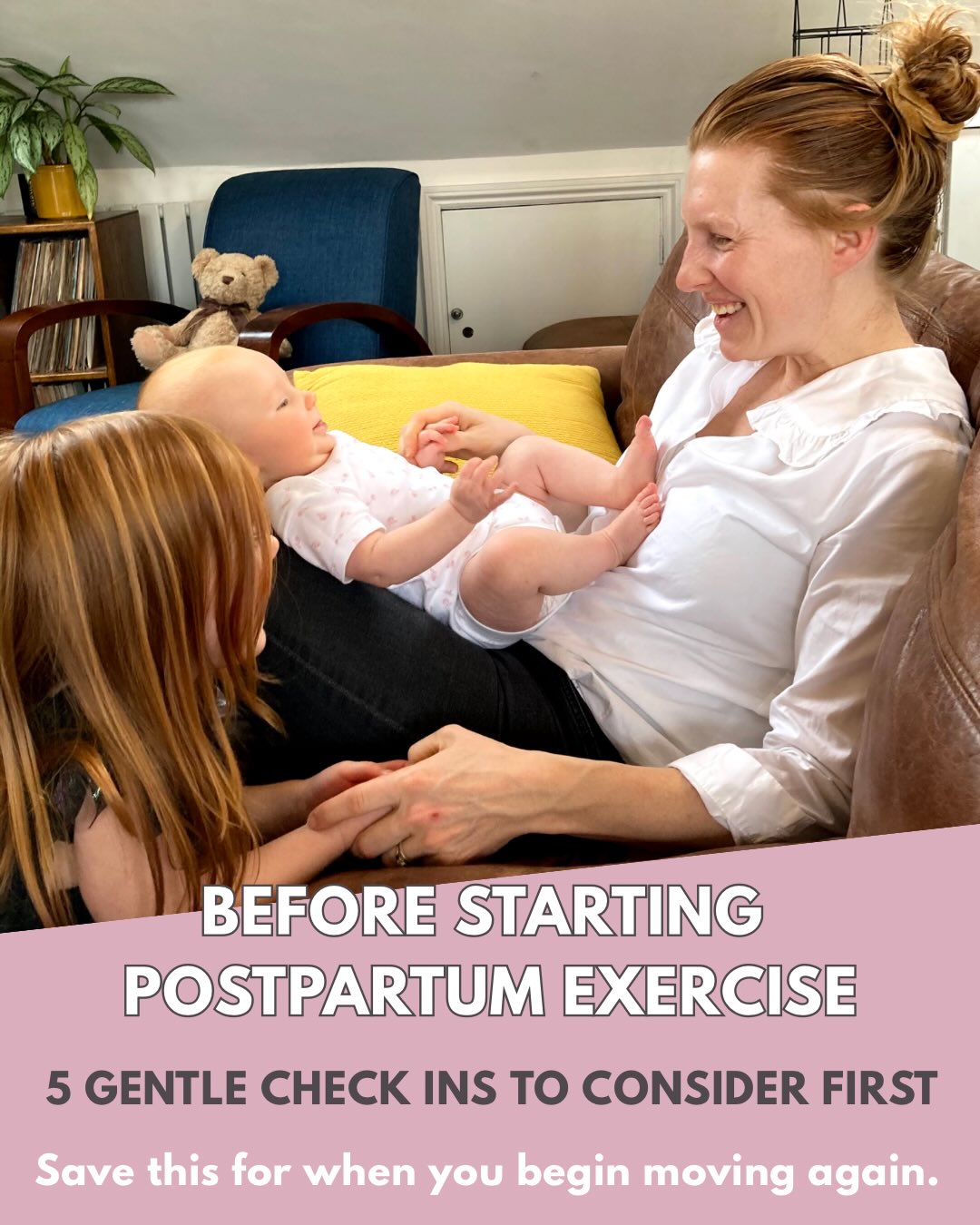 🌸 Before restarting exercise after birth, there are a few gentle check ins I often encourage women to consider.
Hit SAVE on this to pop back for a reminder.
Postpartum recovery isn’t only physical. Energy, emotional wellbeing, support systems, and daily life all play a role in what movement feels possible.🩷
👉 Some days exercise may feel supportive. Other days rest will be exactly what your body needs. Both are part of recovery.
😊 If you’re looking for safe, progressive guidance, my postnatal recovery programme supports women through rebuilding strength with gentle progression, Pilates, yoga, stretches, and practical advice you can follow at your own pace. You can explore everything with a two week free trial - send me a DM if you have any questions.
Rosie xx