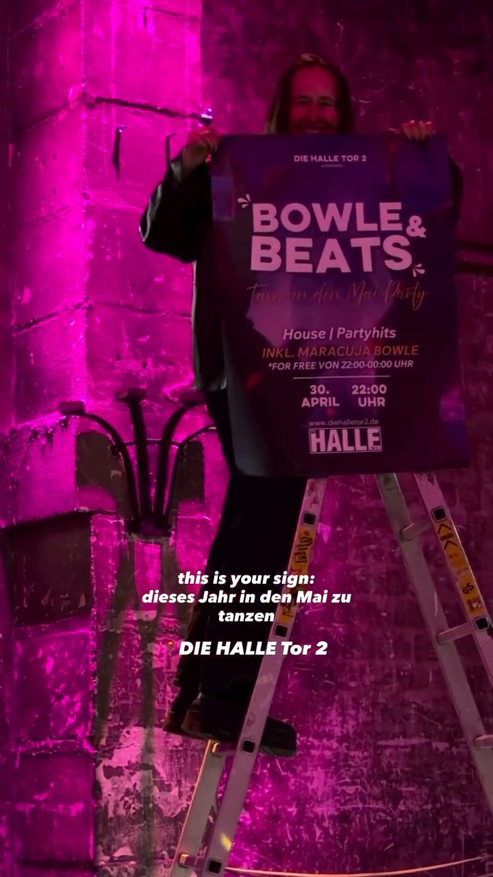 this is your sign: get your Ticket for BOWLE & BEATS - Tanz in den Mai 🌸🕺🪩
Noch keine Pläne für Tanz in den Mai? Wir machen den Namen zum Programm und bieten Euch 2h kostenlose Maracuja Bowle trinken *as much as you want🧉
🗓️ Donnerstag, 30.04.2026
🕙 22:00 Uhr Open Doors
🎶 House | Partyhits
🔗Ticket Link in Bio | get your ticket now 🎟️
#diehalletor2 #tanzindenmai #party #köln #fyp