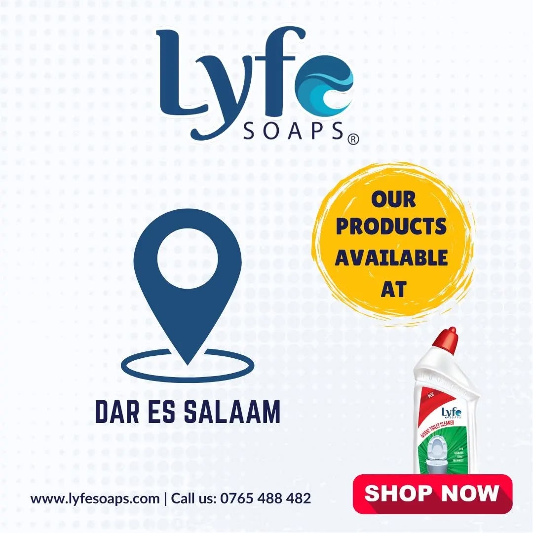Sabuni zetu sasa zinapatikana katika supermarket mbali mbali Dar es salaam.
Karibu jipatie lyfesoaps, tunajivunia kwa sabuni zenye ubora!
#lyfesoaps #bingwawausafi #chagualyfesoaps