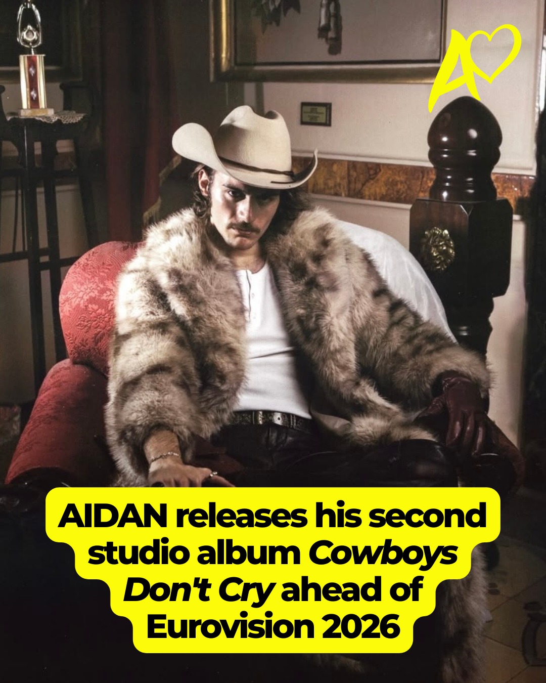 NEW MUSIC: Malta's Eurovision 2026 artist @itsaidanofficial has released his second studio album Cowboys Don't Cry during a massive campaign ahead of the Contest in Vienna in May.
In the lead up to the release AIDAN revealed that his follow up studio album to his debut This Is Aidan (2023), will feature 12 songs including his Eurovision 2026 entry Bella and the single Cowboys Don't Cry, which he released last week.
On his socials he shared that the new album was three years in the making where he wrote over 60 songs for it.
A major collaborator on the album is Joep van den Boom a Dutch songwriter, composer and music producer.
Joep van den Boom also co-wrote Bella with Aidan and Maltese Eurovision 2024 artist Sarah Bonnici.
AIDAN was selected to represent Malta back in mid January when he won the national final Malta Eurovision Song Contest 2026 with the emotive ballad Bella.
Since then the young talent has promoted his Eurovision entry at national finals in Bulgaria, Lithuania and San Marino.
A week ago AIDAN then began the Eurovision pre-party circuit in Greece where he travelled to Thessaloniki to perform Bella and Cowboys Don't Cry at the Eurovision Party SKG.
This weekend AIDAN will be performing at the Nordic Eurovision Party in Oslo where he will be joined by 16 other Eurovision 2026 artists including our own Delta Goodrem who is representing Australia in Vienna with Eclipse.
In huge news this week AIDAN announced that he will be travelling to Australia for promotional shows.
This marks the first time ever an artist has visited Australia during the Eurovision promotional period ahead of a Contest.
At Eurovision AIDAN will be performing in semi-final 2, the same show as Australia.
There were almost 200,000 Australians with Maltese descent in the 2021 census. This is the highest amount of any country outside Malta itself.
Australia and Malta have shared votes with each other over the years, so this could be a strong move in hopes of qualifying for the Grand Final.
Cowboys Don't Cry is now available in Australia for download and on music streaming services.
#aidan #eurovision #esc #eurovision2026 #esc2026 #cowboysdontcry