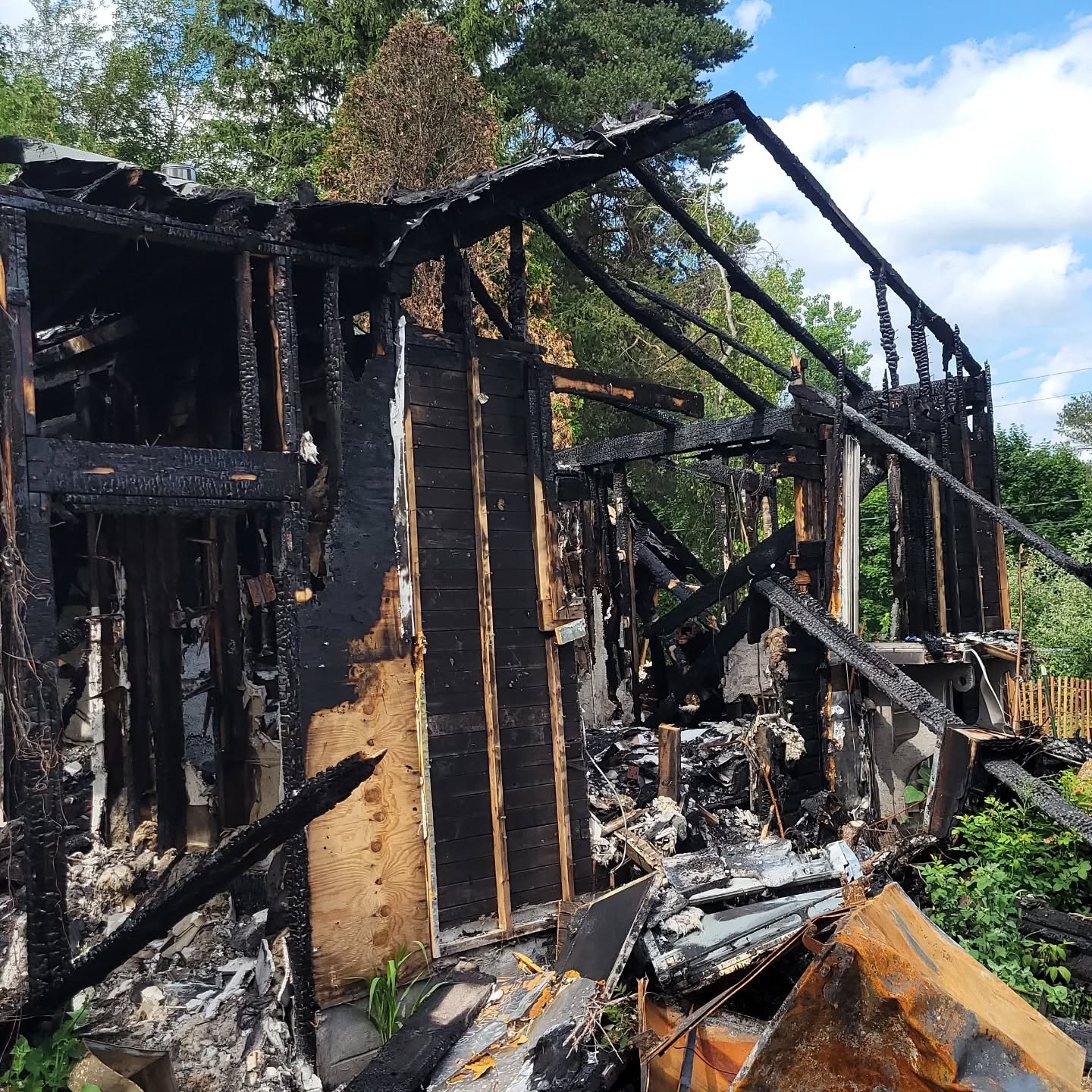 Wood really is amazing. Yes, it's flammable, but for the girders and main load bearing walls, the outside of the wood chars to protect the inside of the wood, allowing it to hold the loads for people to escape a fire.
And even the floor where the fire occurred had minimal damage on the underside of the flooring. And the floor joists below only had smoke damage. Which can all be salvaged!
Always saddening when a fire happens in a home, but amazing the materials that surround us to keep us protected that we oftentimes don't think about (unless you're a structural engineer 😀)
.
.
.
.
.
.
.
.
.
.
.
.
#fireguy #charred #woodyoubemyneighbor #smokedamage #salvageable