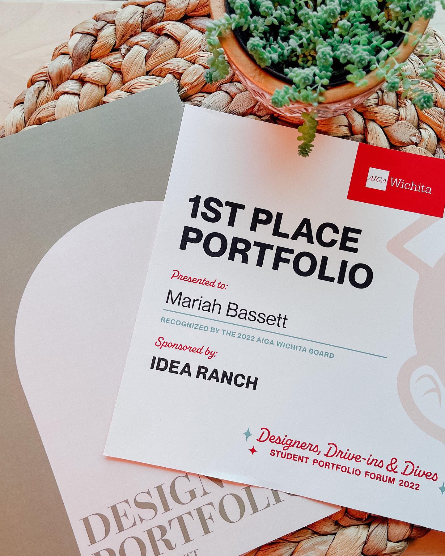 I’ve been a busy bee the past few weeks!
I’m so excited to finally share my portfolio at @aigawichita this weekend. AND I’m also excited to say I placed 1st in Portfolio Design!
I’m so honored to have been 1st amongst so many other talented designers!
This was such a valuable experience. I got to meet several other Design Professionals and discuss what I can do to further my work.
I just want to thank everyone who has supported me in my college journey so far! I seriously wouldn’t be where I am without all of my professors and friends I’ve made along the way. So THANK YOU ❤️❤️❤️