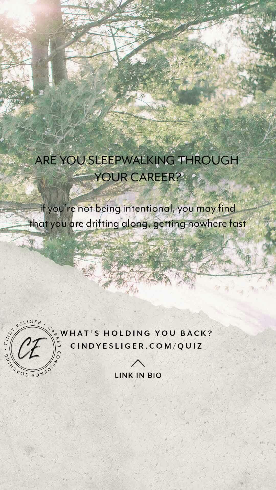 Is your life out of sync?
Are you no longer being intentional about where you are headed in your career? Does it feel like you’re sleepwalking through the days, just going through the motions?
Are you ready to start taking control and stop drifting?
To get more insight into what's holding you back from your success, take the quiz at http://cindyesliger.com/quiz
#CareerDirection #CareerFocus #StemSavvy #WomenInEngineering #StopSabotagingYourSuccess