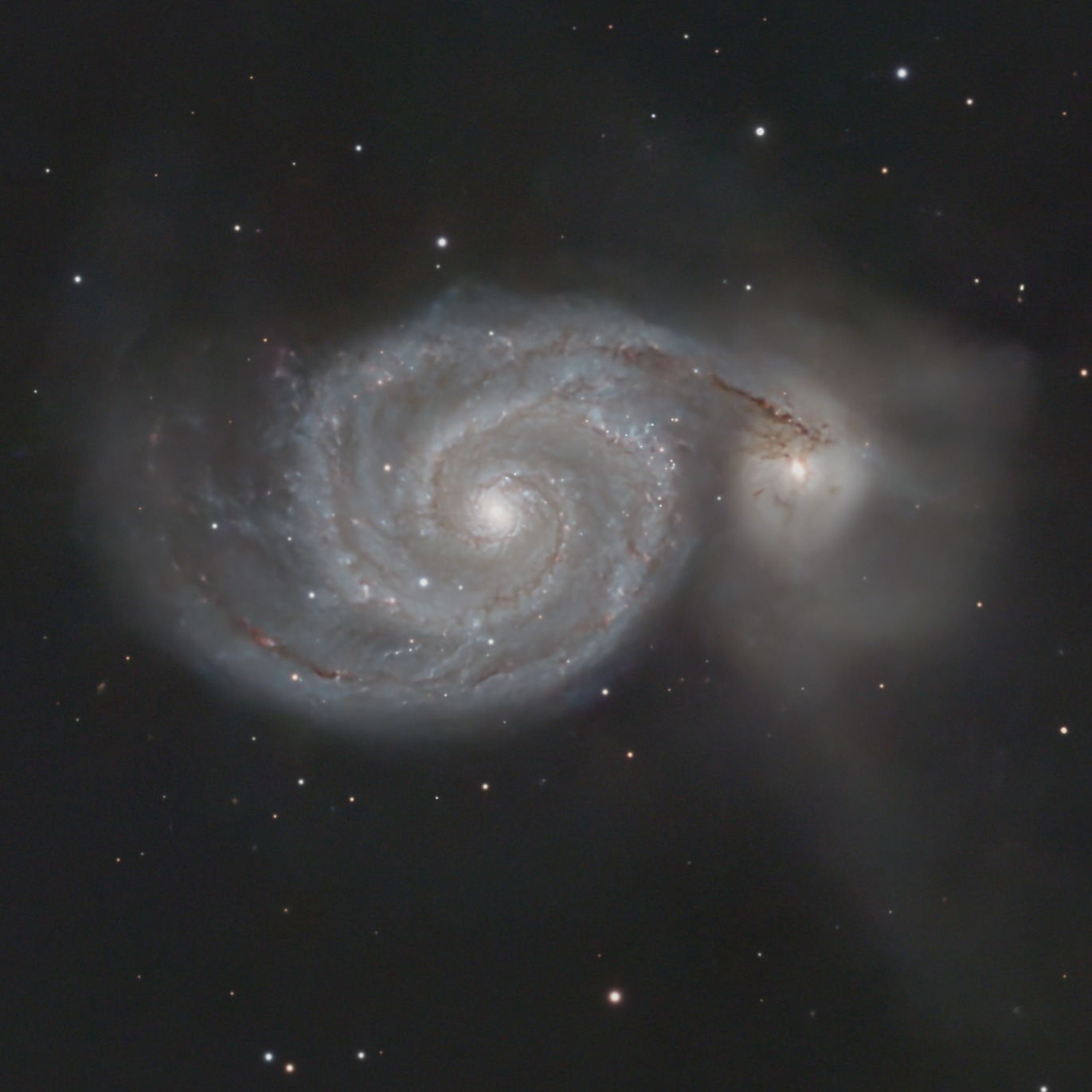 M51 Whirlpool Galaxy last night. #astrophotography