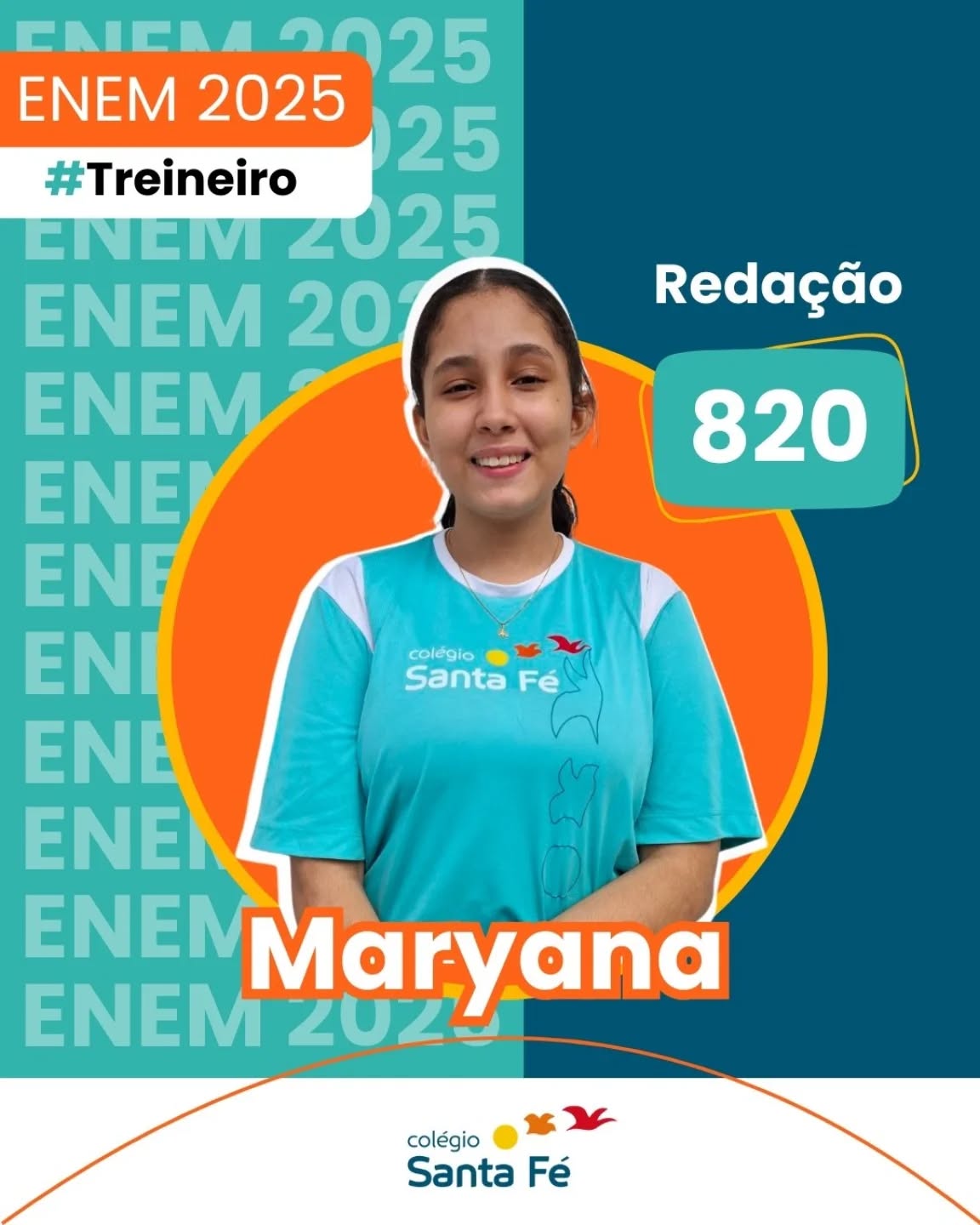 RESULTADO QUE INSPIRA 💙
820 na Redação do ENEM Treineiro.
Enquanto muitos ainda estão “começando a pensar” no futuro, nossos alunos já estão construindo ele, na prática.
Parabéns, Maryana! 👏
Esse é só o começo de uma trajetória brilhante.