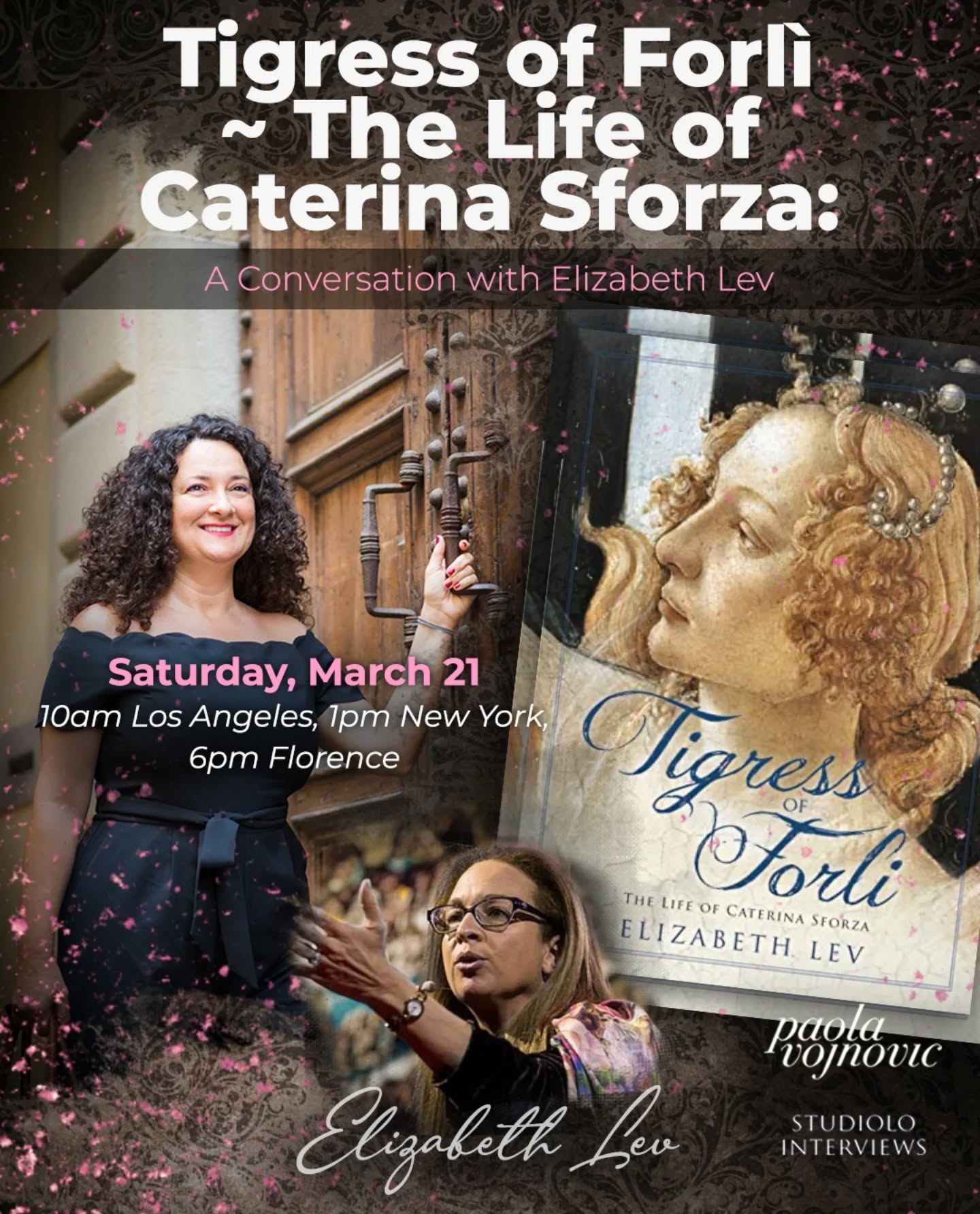 Meet the #RenaissanceWoman who made #Machiavelli Tremble 🔥
Join us for a fascinating talk with Professor Elizabeth Lev as she brings to life the extraordinary story of Caterina Riario Sforza (1463–1509)—one of the most powerful and fearless women of Renaissance Italy.
Wife. Mother. Ruler. Warrior.
#CaterinaSforza defied expectations at every turn—navigating political intrigue, surviving betrayal, and ruling with strength, intelligence, and unmistakable style. From her early years in Milan to her dramatic rule in Forlì, her story is one of resilience, ambition, and courage in the face of overwhelming odds.
After the assassination of her husband, Caterina seized control and defended her lands with an iron will—earning a reputation that echoed across Europe and inspired generations, including the #Medici dynasty.
📖 Based on Professor Lev’s acclaimed book The Tigress of Forlì, this talk offers a vivid glimpse into the Renaissance through the life of a truly unforgettable woman.
👩🏫 About the Speaker:
@lizlevinrome is an American art historian based in Rome, with degrees from the University of Chicago and the University of Bologna.
✨ Don’t miss this powerful story of leadership, resilience, and legacy.
👉 Sign up now to reserve your spot for this live event:
www.paolavojnovic.com/paolasstudiolo