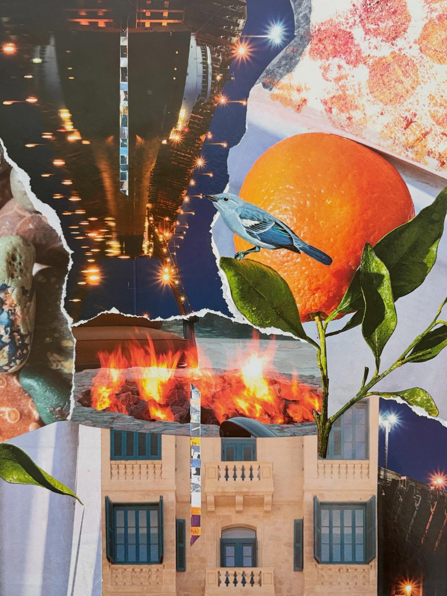 Pillar of Fire (with blue gray tanager) @pariscollagecollective 11/2026 Creative Challenge
✨DM to purchase✨ 12x9” unframed collage on paper #bluegraytanager #weeklycollage #collage #collageart #jengatz
