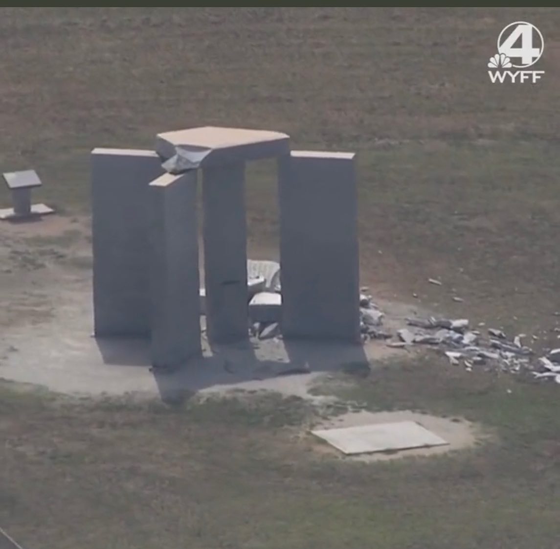 At approximately 4 AM EST an explosion was detonated at the Georgia Guidestones near Eberton Georgia. While the investigation is underway we reflect on @markmayrobots visit last summer to these mysterious monoliths.