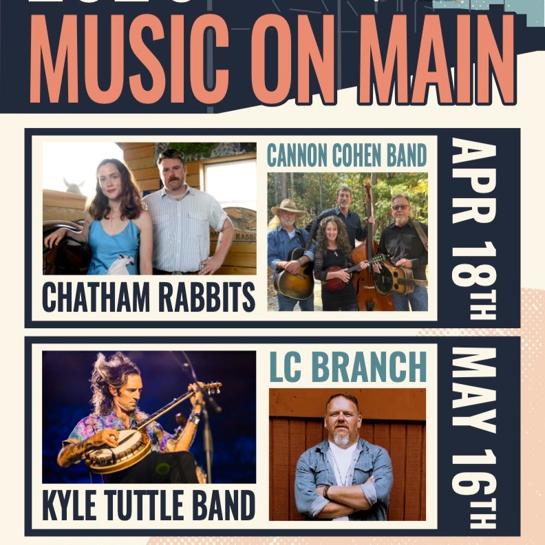 We are thrilled to announce our Spring 2026 Music on Main lineup! Check out these amazing bands coming to Historic Downtown Westminster for our FREE family-friendly concert series. We love partnering a nationally touring band with our top-notch local talent, all in the intimate small-town confines of Westminster. Mark your calendars and we'll see you there!!!
April 18th:
@chatham_rabbits
@cannoncohenband
May 16th:
@kyletuttlebanjo Band
@lcbranchmusic