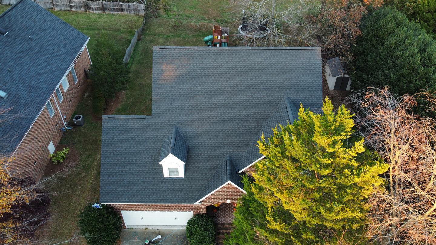 Re-roof with GAF Timberline HDZ - Charcoal in Charlotte, NC