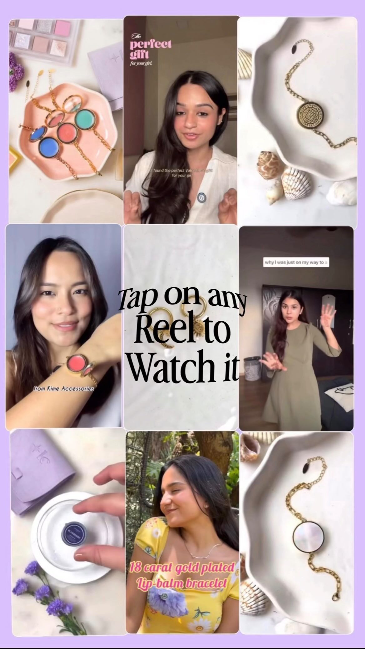 ✨ Step into the latest jewelry trend with our new 9 clickable reels! Each reel offers a unique POV to showcase the intricate details and beauty of our exclusive pieces. Elevate your style and find the perfect accessory that speaks to you.
Perfect for your next statement look !💖✨
9 clickable reel, demifine jewellery, lip balm bracelet,lip balm ring
#JewelleryTrends #ClickableReels #trend #JewelryObsession #NewArrivals