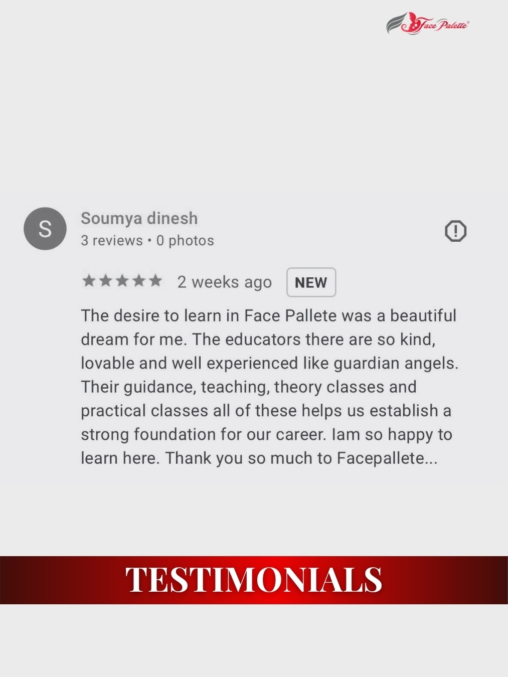 𝐒𝐓𝐔𝐃𝐄𝐍𝐓 𝐑𝐄𝐕𝐈𝐄𝐖 – 𝐓𝐄𝐒𝐓𝐈𝐌𝐎𝐍𝐈𝐀𝐋 & 𝐅𝐄𝐄𝐃𝐁𝐀𝐂𝐊 - Because when passion meets the right guidance, artistry blooms.
We’re truly grateful for the love and trust our students share!
Every journey at Face Palette is built with patience, clarity, and professional care — and seeing our students grow into confident artists is our biggest reward.
📍 Certified by EICBI London
📞 Call/WhatsApp: 9847074073
🌐 Join from anywhere in the world!
#facepalette #studentreview #makeupacademy #promakeupcourse #makeuptraining