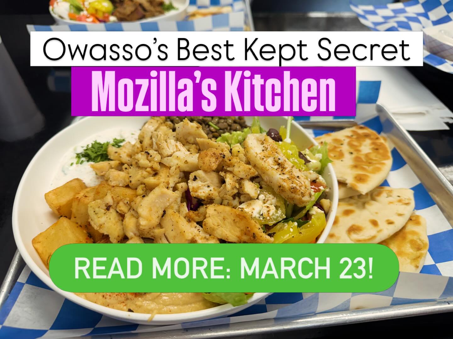 We dropped in on one of Owasso’s best kept secrets! Check out notes from our visit next Monday, March 23!
@mozillaskitchen
#mediterranean #GreekFood #Owasso #FlyoverFoodie