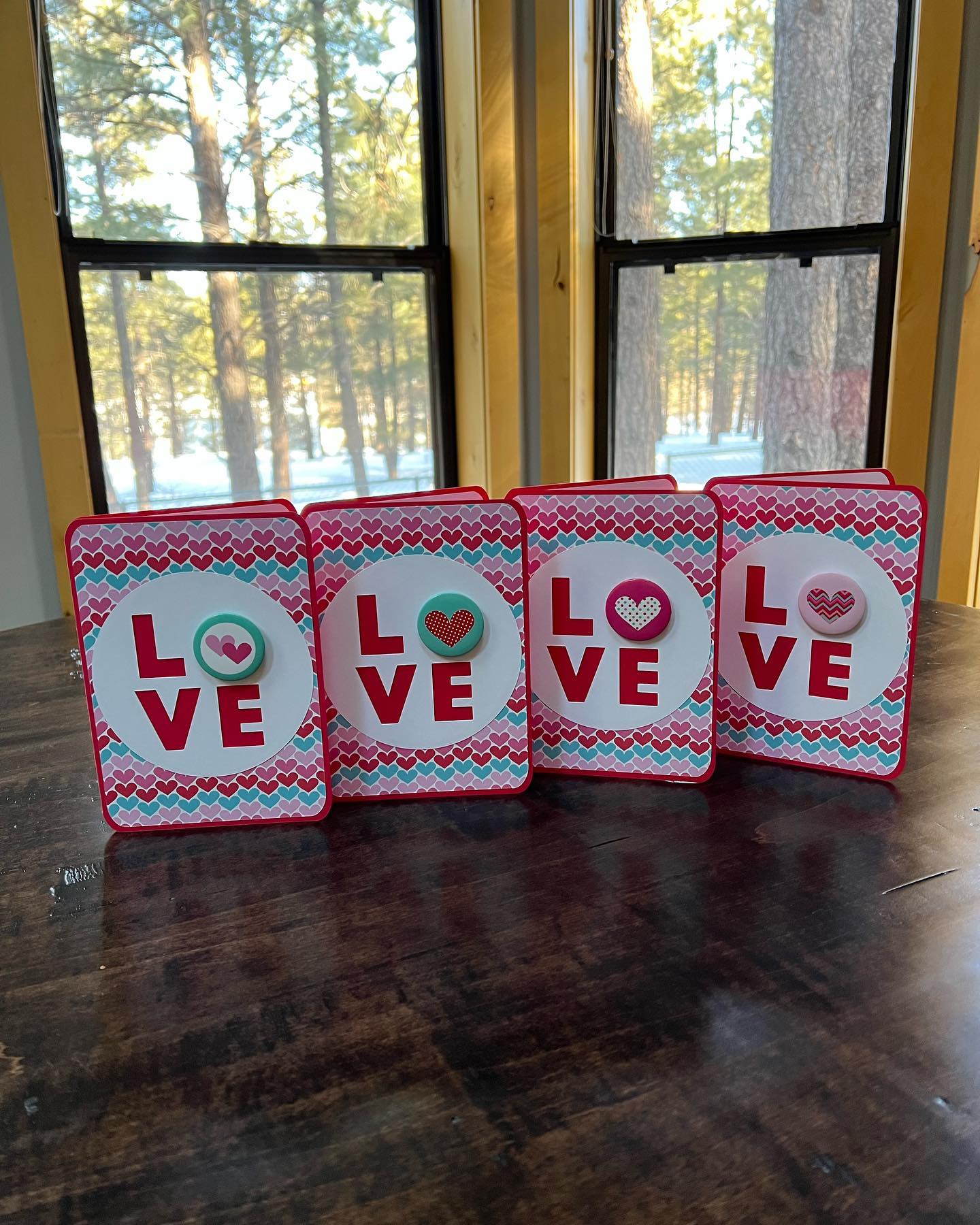 Found this coordinated paper and pins at Michaels a few years ago. Finally remembered to use them. I love when things are sold to coordinate! You can find the design to make this on Cricut Design Space by the title “Community Create Challenge - LOVE”