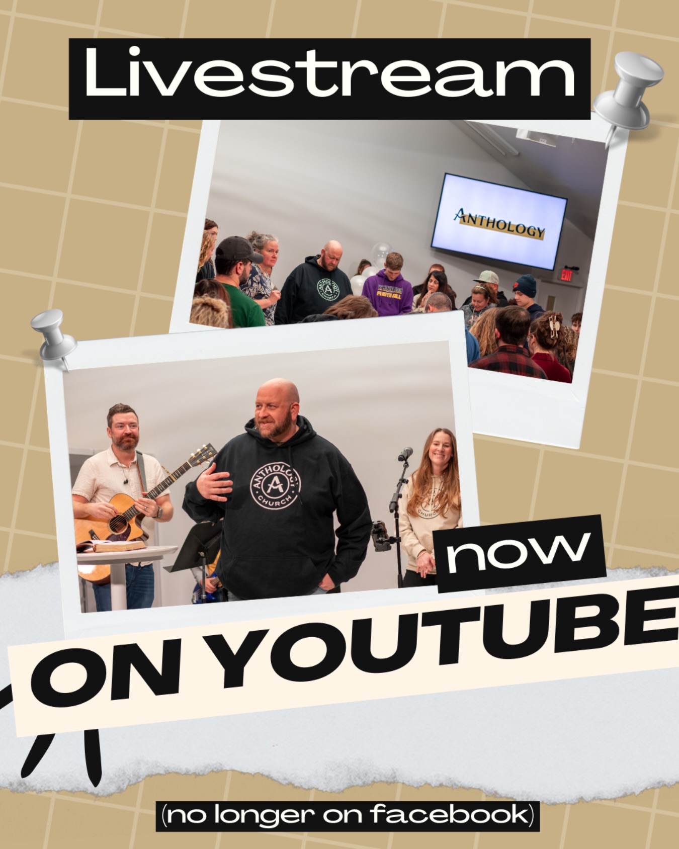 PSA! Starting this week, we will be streaming our Sunday gatherings exclusively on YouTube. You can find the link in our bio!