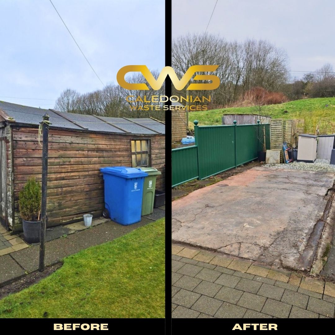 Before and after of a wooden shed dismantle and removal.
The team safely took the shed down, removed all the timber and cleared the area, leaving the garden ready for its next use.
Need something similar removed? Just send us a message with a photo.
#gardenwaste #shedremoval #gardenprojects #wasteremoval #edinburghbusiness #scotland