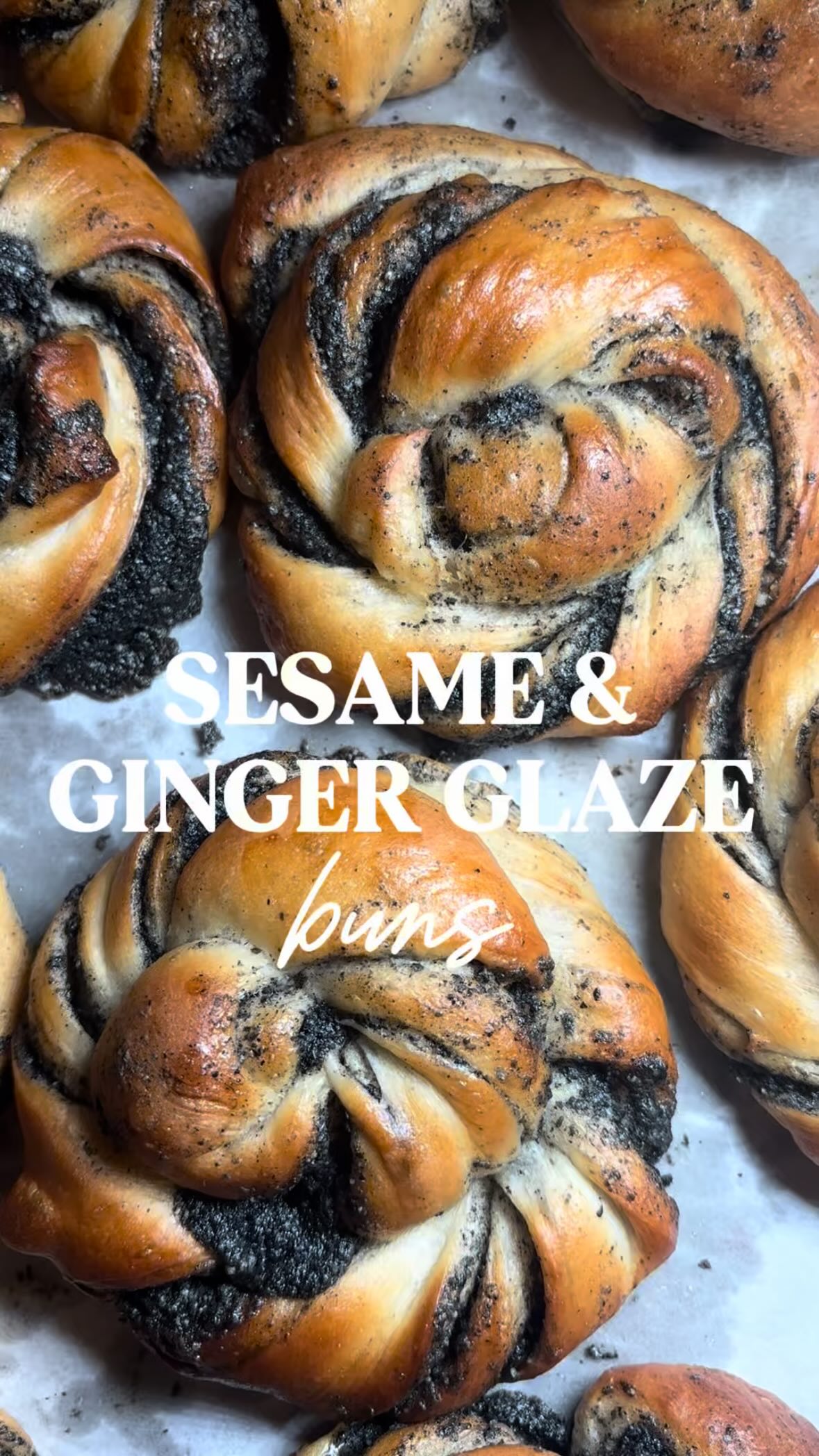 SESAME & GINGER GLAZED BUNS
Another lunar new year inspired recipe, full breakdown is on my website!