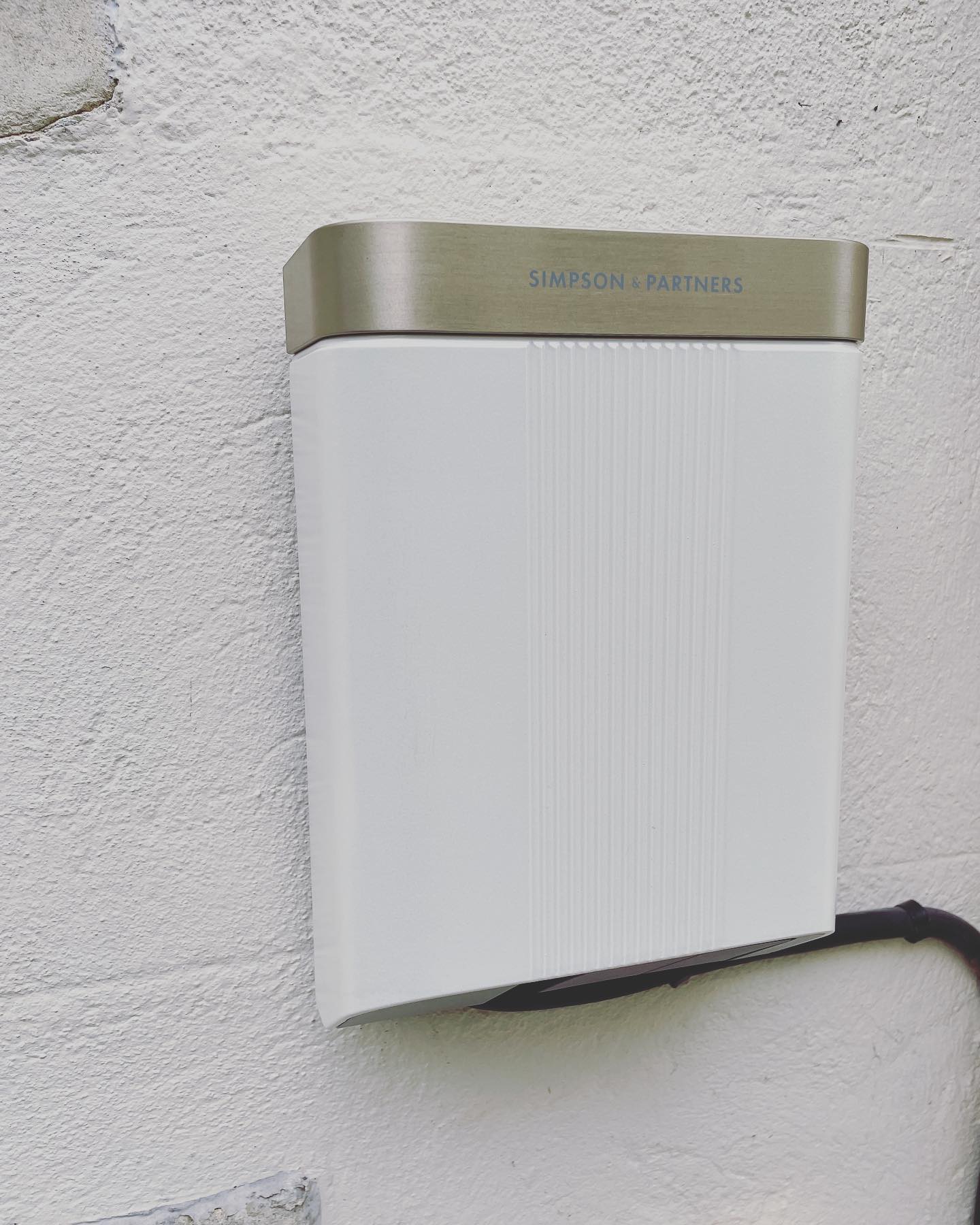 Installation of a @simpson_and_partners Home Plus #evcharger in #bath the stylish and discreet design really pleased the customer, who is also delighted the colours match the stonework and wall so well. Not all chargers need to look futuristic and space age, classic designs never age or look out of place #design #renewables #british #sparkylife #electrician
