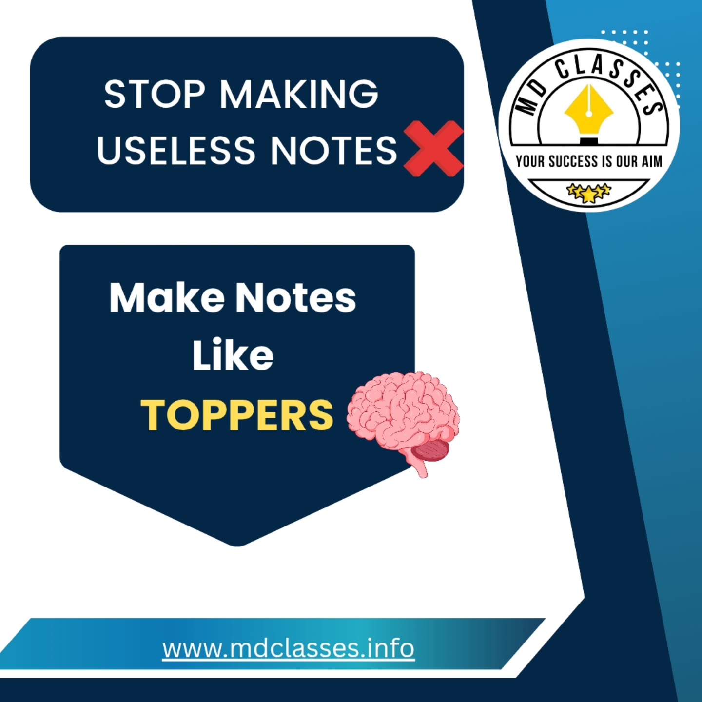 Still making long notes but forgetting everything? 🤯
That’s the mistake most students make.
It’s not about writing more… it’s about writing SMARTER 🧠
Start doing this:
✔️ Use keywords
✔️ Make flowcharts
✔️ Add examples
✔️ Highlight important points
This is how toppers actually study 📚✨
M.D.CLASSES helps you understand concepts, not just memorize them.
📌 Save this for revision
👉 Follow M.D.CLASSES for smart study tips
🌐 www.mdclasses.info
☎️ +91 82337 48244
#studytips #smartstudy #notesmaking #mdclasses #learning examtips